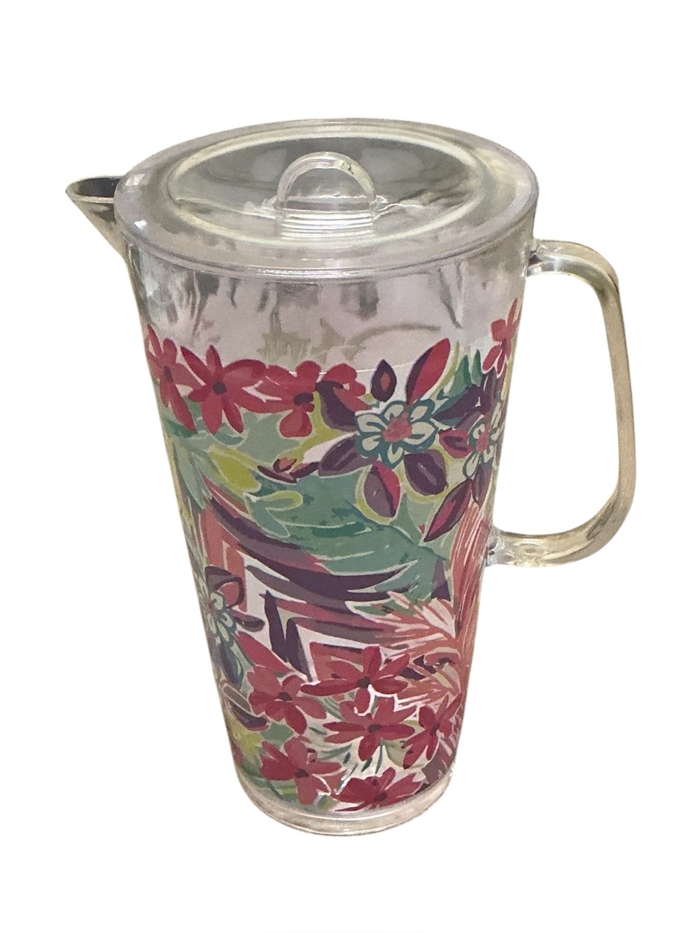Lilly Pulitzer Clear Acrylic Floral Pitcher